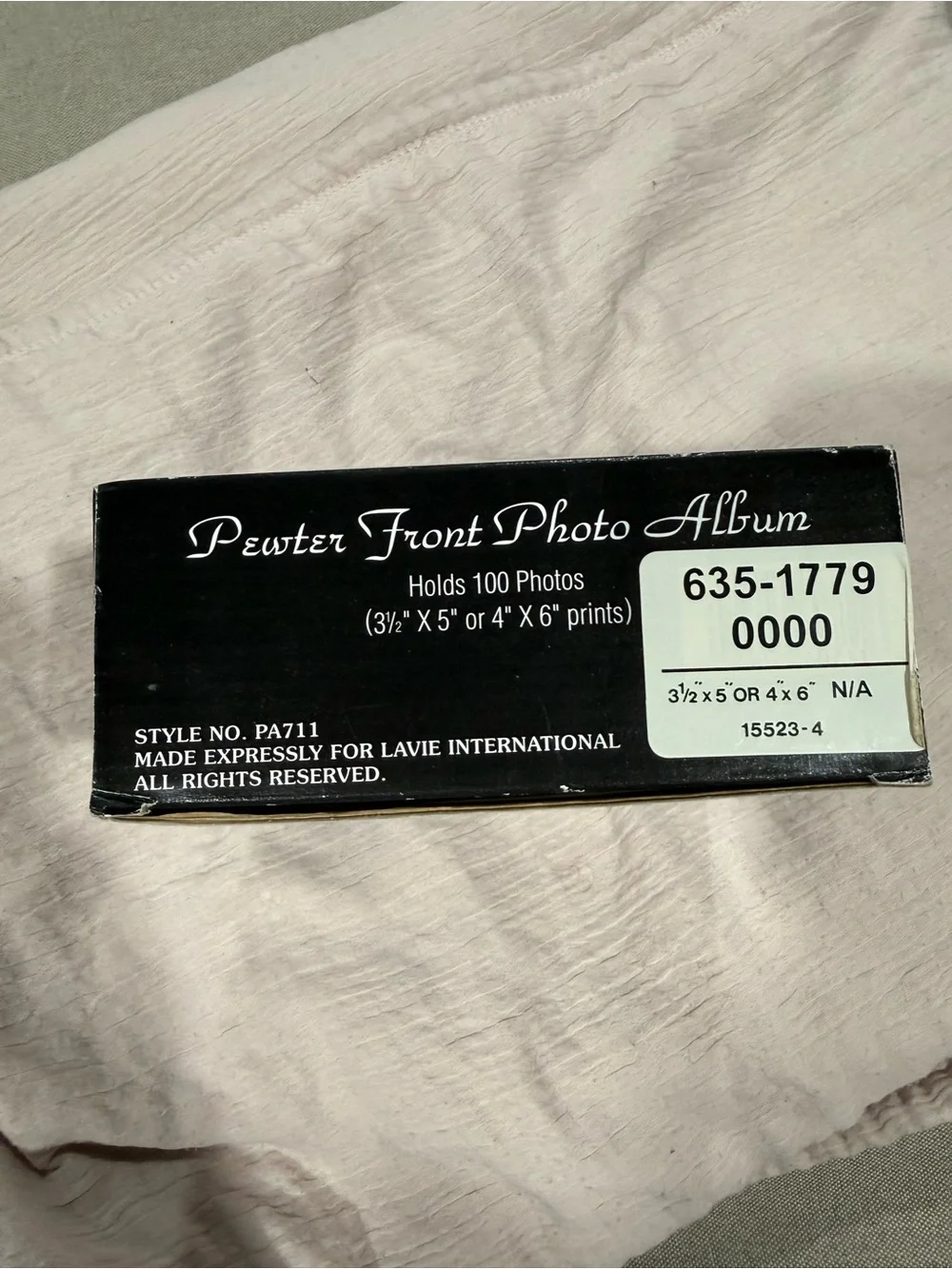 Vintage Pewter Frame Photo Album - Silver Finish 4x6
